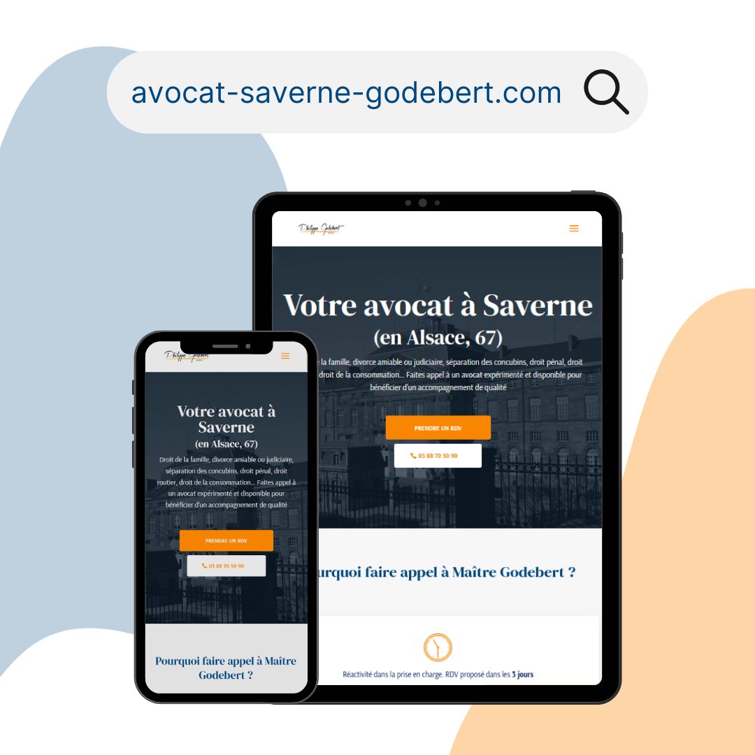 image de création du site internet à Saverne pour Avocat Godebert